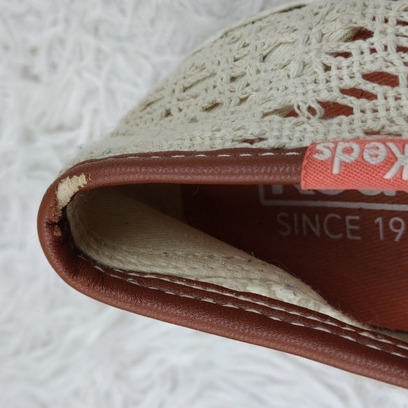 Keds Since 1916 Cream Crochet Fabric Upper Almond Toe Low Heel Slip On Sneaker - Picture 16 of 16